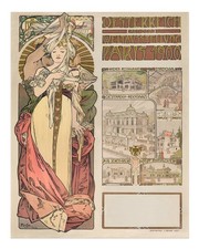 Affiche Art Nouveau Mucha Wall