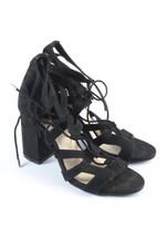 BERSHKA Sandales à talon haut Dames Sandales à talons hauts T EU 36 noir