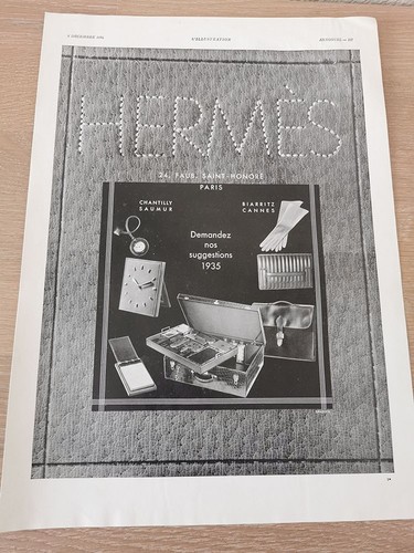 Hermes 1934 publicité - hermes,