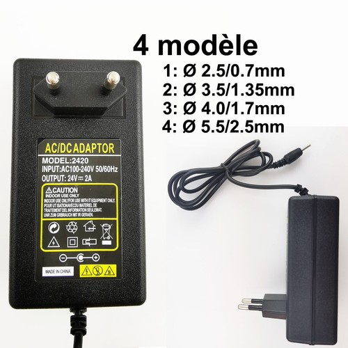 24v 2000ma plug chargeur - 2a, ue