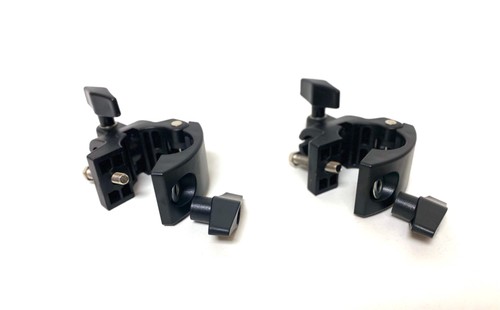 Pair hatched rack clamp - of,