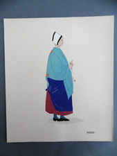 POITOU planche au POCHOIR / Aline KEIM costume régional 1930 Poitiers Parthenay