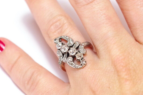 Bague belle epoque diamants - diamants, en