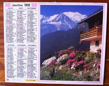 ALMANACH des Postes P.T.T 1990 Apremont / Mont Blanc - Pas de Calais