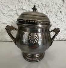 ancien sucrier en metal argenté/7487V5