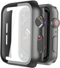Étui pour Apple Watch Series 6 5 4 Se 40mm/44mm Coque 360 Écran Noir