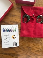 Boucles D’oreilles En Cristal Vert De Baccarat