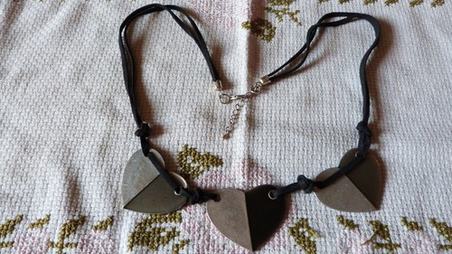 Collier sautoir metal argente - metal,