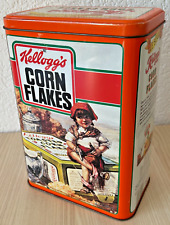 Kellogg's CORN FLAKES Vintage Ancienne Boite métal Vide Collection Tôle 1980