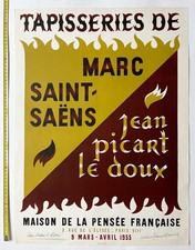 Tapisseries Marc Saint-Saens Jean Picart le Doux SIGNED 1955 lithograph