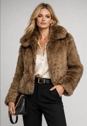 Veste fausse fourrure - fausse,