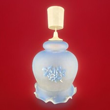 JOLI LUSTRE EN OPALINE BLEU EN