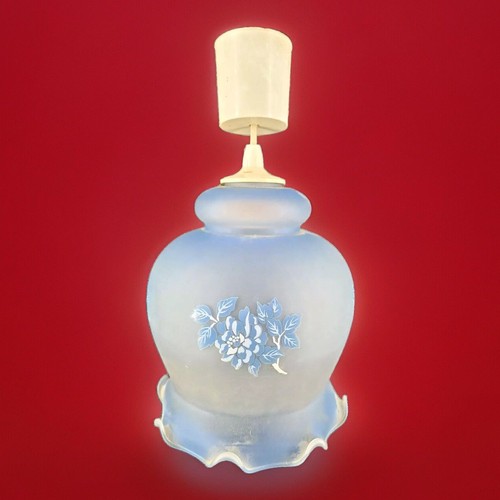 Joli lustre opaline bleu - opaline,
