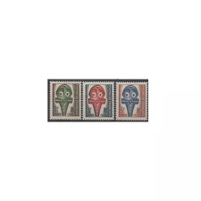 POLYNESIE - TIMBRES TAXE N ° 1 / 3 - MASQUES - 3 EX - NEUFS SANS CHARNIÈRE -  
