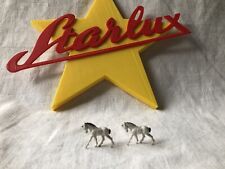 Figurine Starlux : mini Starlux 1/72 1/43, lot de 2 chevaux, poulains, cirque?