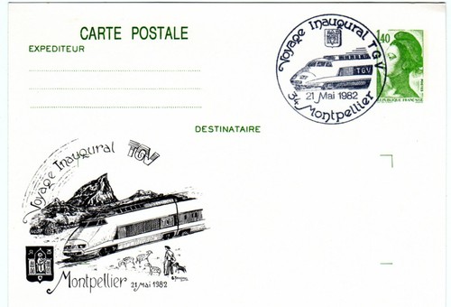 Carte souvenir tgv liaison - tgv,