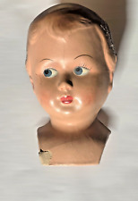 VINTAGE COMPOSITION DOLL HALF HEAD 6in Repair project Doll Part 1920-30S RARE