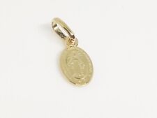 Petit pendentif or jaune massif 18 carats 750/1000 18K médaille légère Vierge