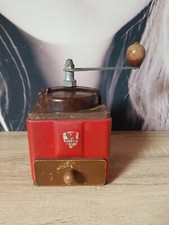 ANCIEN MOULIN À CAFÉ ROUGE BOIS BAKÉLITE PEUGEOT COLLECTION 