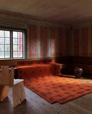 Tapis orange touffeté à la