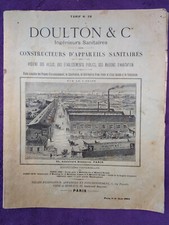 Catalogue de water-closet - urinoirs - vestpasienne Doulton et Cie 1894 -