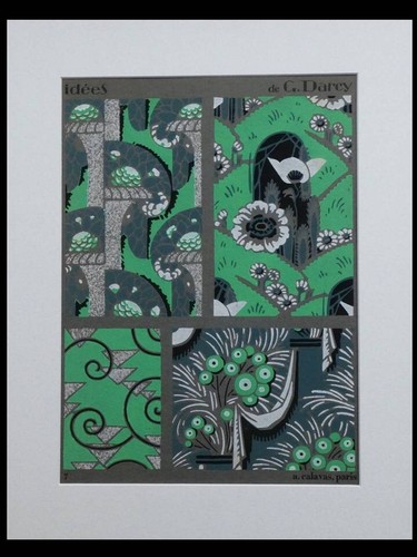Motifs art deco pochoir 1929 - -,