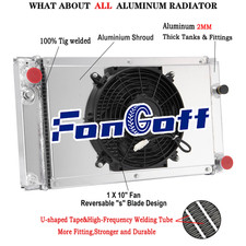 3 Rangées Alu Radiateur pour 85-91 PORSCHE 944 NON-Turbo 2.5L 2.7L MT 88