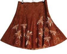 Jupe en daim véritable