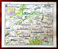 CARTE SCOLAIRE VIDAL LABLACHE N°26 SUISSE  SWITZERLAND SCHWEIZ Gd format TB ETAT