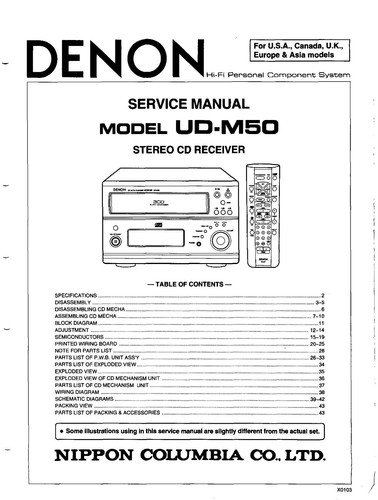 Manuel service pour denon - service,