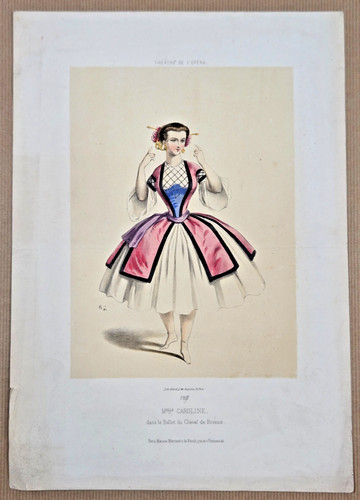 Lithographie aquarellée