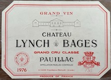 Étiquette Château Lynch Bages 1976 - 73 cl