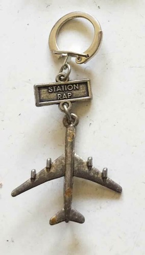 Porte clé métal avion - porte, en