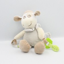 Doudou vache beige écru gris