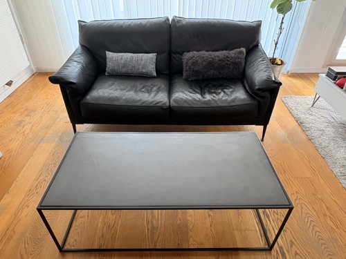 Canapé duvivier noir cuir - canapé, en
