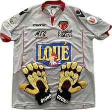 Maillot + gants portés Didier Ovono Ebang Le Mans MUC 72 ligue 2 football 2011