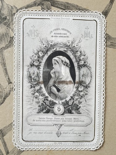 Ancienne image pieuse canivet - image,