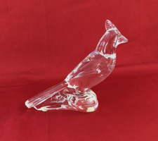 cardinal rouge en cristal signé BACCARAT 13,5 cm ETAT NEUF oiseau Sculpture