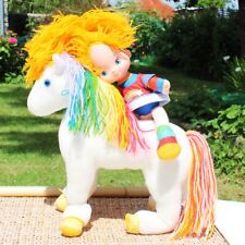 Blondine Arc-en-Ciel Rainbow Brite avec son cheval Tagada vintage