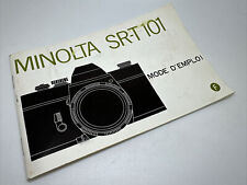 Minolta SRT 101 Mode d'emploi