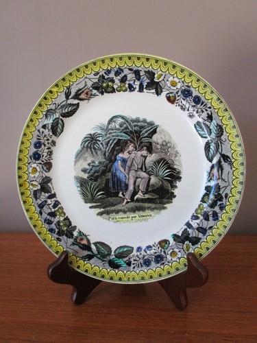 Assiette parlante ancienne - assiette,