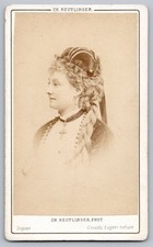 CDV 1870 Femme coiffe et