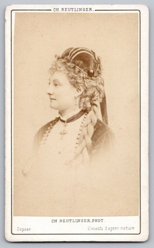 Cdv 1870 femme - 1870, coiffe