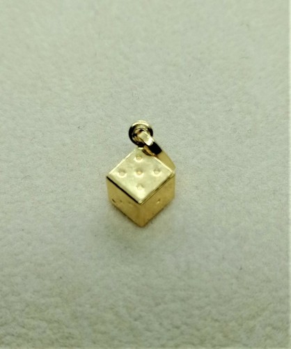 Pendentif dado cube 18kt - dado,