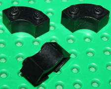 3 x Lego Vintage Black Brick