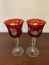 4 verres overlay en cristal