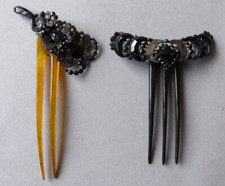 2 Peigne jais  pour cheveux