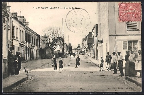 Cpa merlerault rue de la - rue,