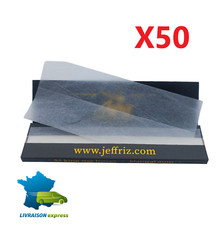 Feuille à Rouler Slim 50 Carnets Longue Blanche JEFFRIZ King Rolling Paper