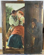 Huile sur toile Première moitié du XXe Ecole Américaine Signée en bas à droite